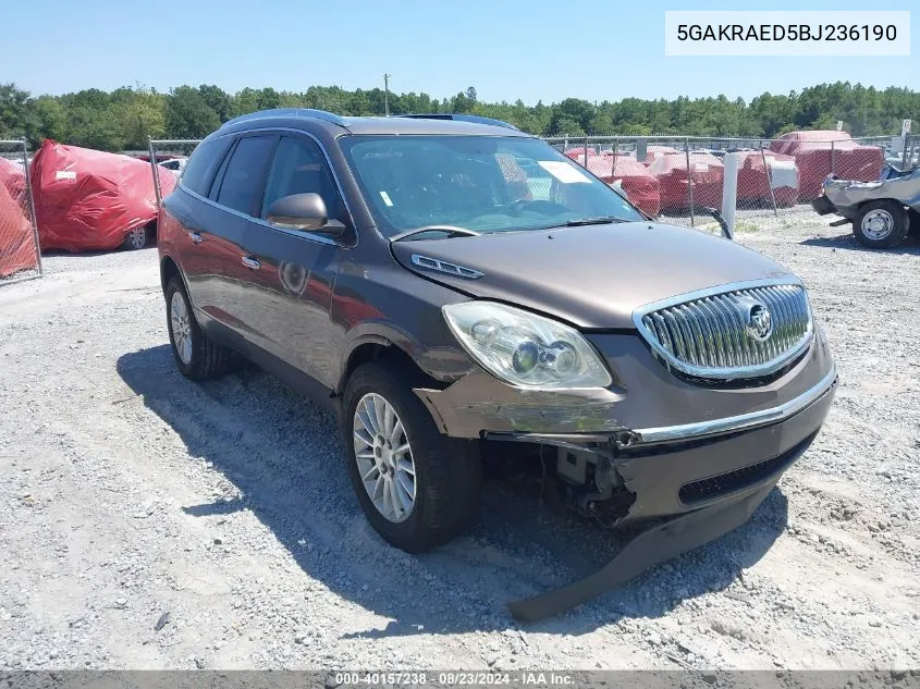 5GAKRAED5BJ236190 2011 Buick Enclave Cx