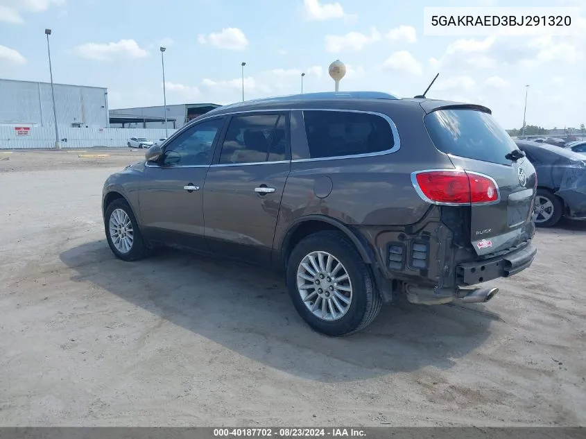 2011 Buick Enclave Cx VIN: 5GAKRAED3BJ291320 Lot: 40187702