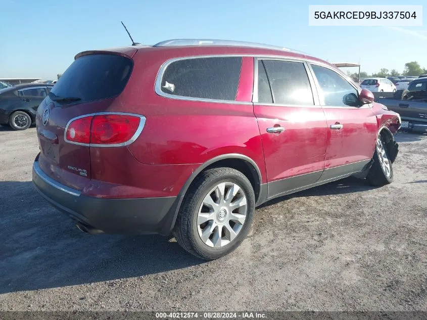 2011 Buick Enclave 2Xl VIN: 5GAKRCED9BJ337504 Lot: 40212574