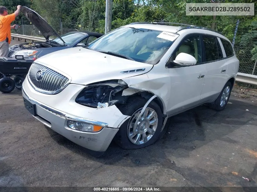 2011 Buick Enclave 1Xl VIN: 5GAKRBED2BJ289502 Lot: 40216685