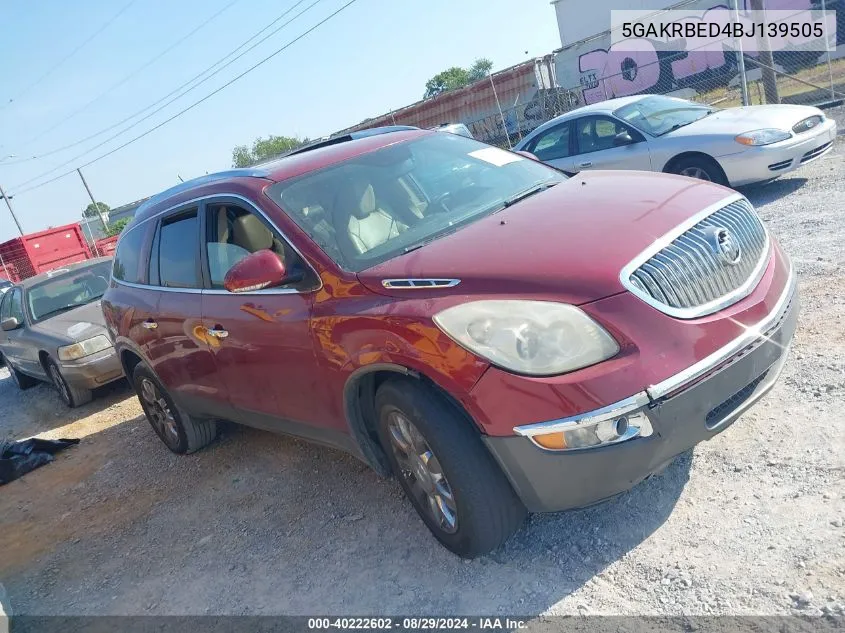 2011 Buick Enclave 1Xl VIN: 5GAKRBED4BJ139505 Lot: 40222602