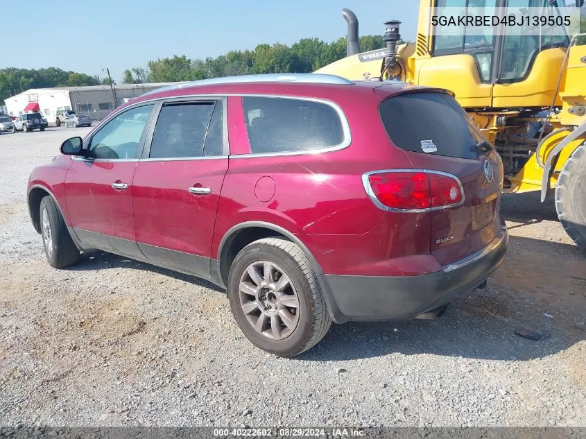 2011 Buick Enclave 1Xl VIN: 5GAKRBED4BJ139505 Lot: 40222602