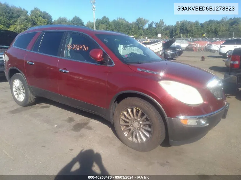 5GAKVBED6BJ278823 2011 Buick Enclave 1Xl