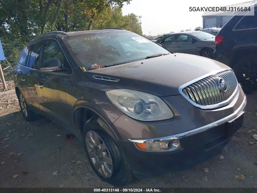 5GAKVCED4BJ316684 2011 Buick Enclave Cxl