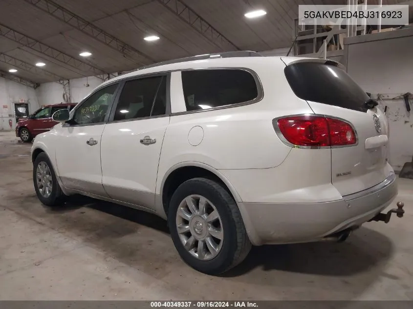 2011 Buick Enclave 1Xl VIN: 5GAKVBED4BJ316923 Lot: 40349337