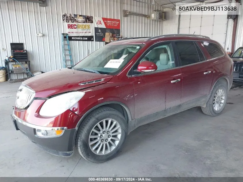 2011 Buick Enclave 1Xl VIN: 5GAKVBED9BJ113638 Lot: 40369830