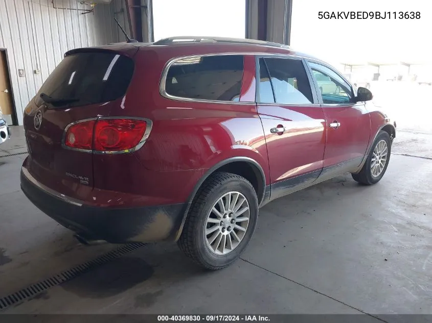 2011 Buick Enclave 1Xl VIN: 5GAKVBED9BJ113638 Lot: 40369830