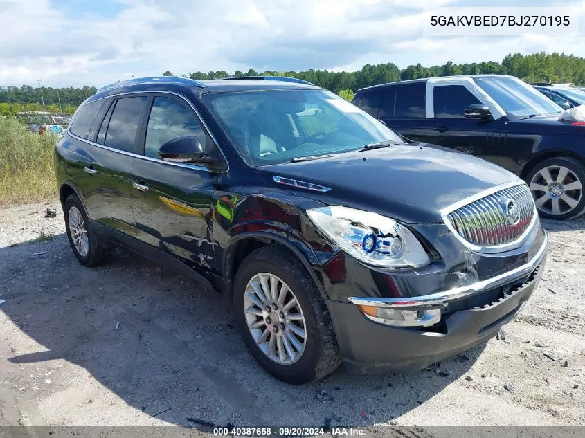 5GAKVBED7BJ270195 2011 Buick Enclave 1Xl