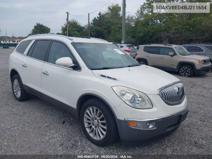 5GAKVBED4BJ211654 2011 Buick Enclave 1Xl