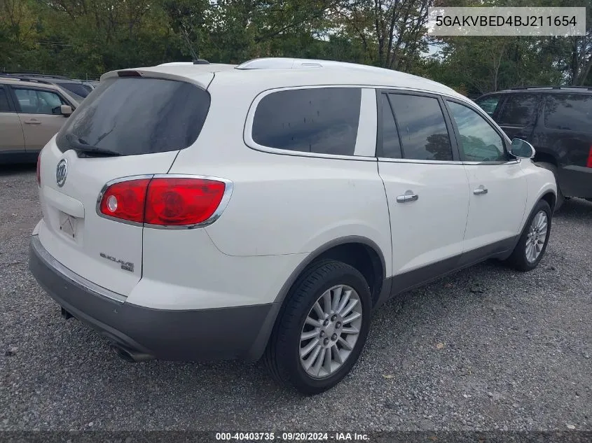 2011 Buick Enclave 1Xl VIN: 5GAKVBED4BJ211654 Lot: 40403735