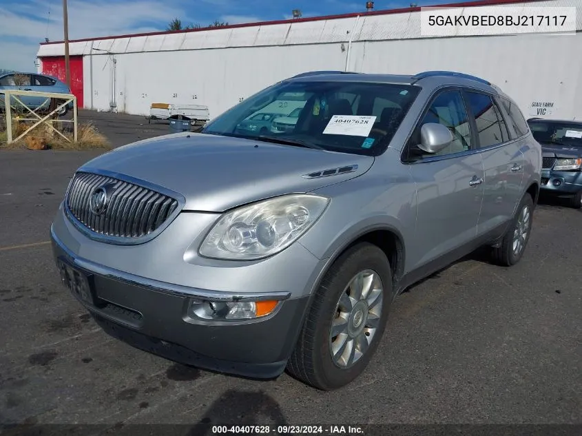 2011 Buick Enclave 1Xl VIN: 5GAKVBED8BJ217117 Lot: 40407628