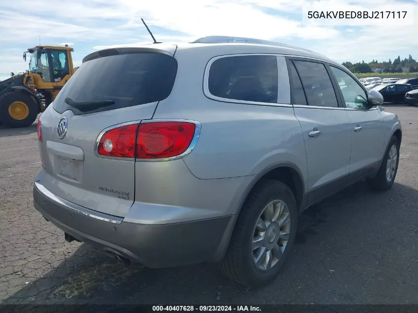 2011 Buick Enclave 1Xl VIN: 5GAKVBED8BJ217117 Lot: 40407628