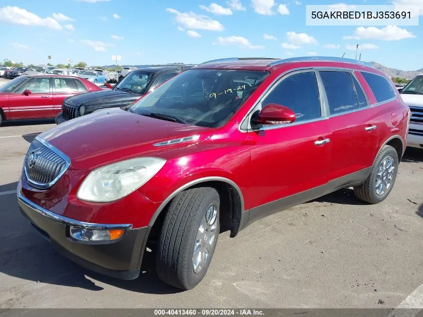 5GAKRBED1BJ353691 2011 Buick Enclave 1Xl