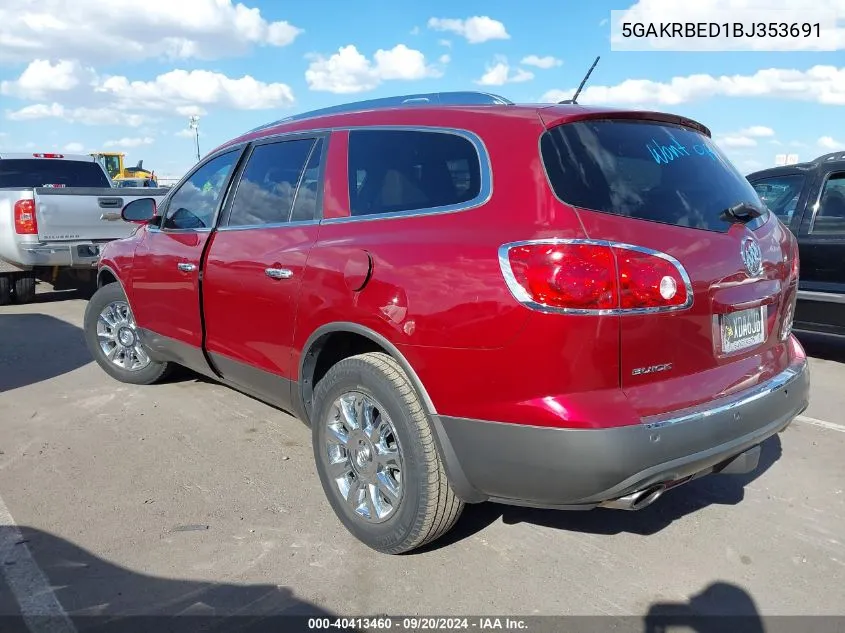 2011 Buick Enclave 1Xl VIN: 5GAKRBED1BJ353691 Lot: 40413460