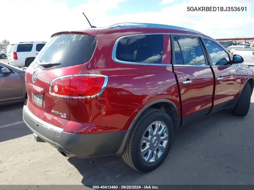 2011 Buick Enclave 1Xl VIN: 5GAKRBED1BJ353691 Lot: 40413460