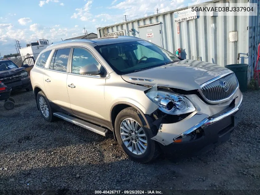 5GAKVAED3BJ337904 2011 Buick Enclave Cx