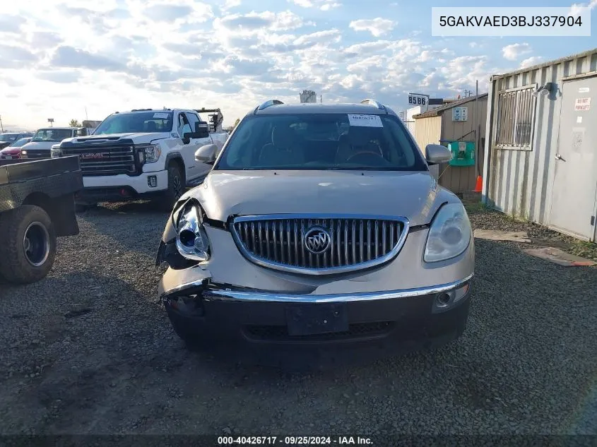 5GAKVAED3BJ337904 2011 Buick Enclave Cx