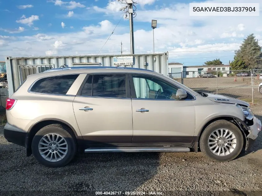 5GAKVAED3BJ337904 2011 Buick Enclave Cx