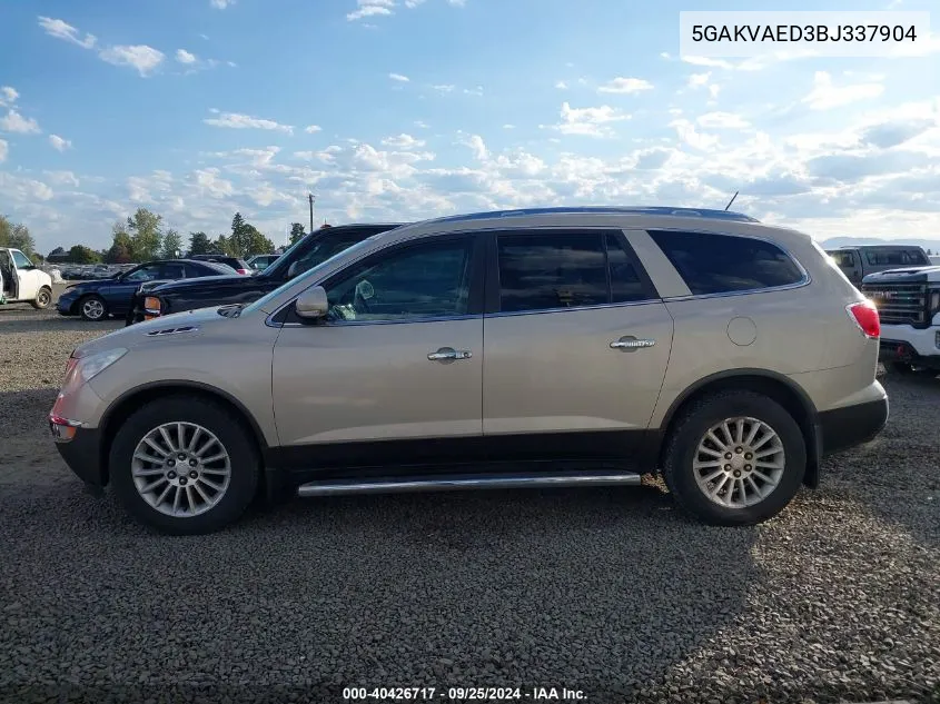 5GAKVAED3BJ337904 2011 Buick Enclave Cx