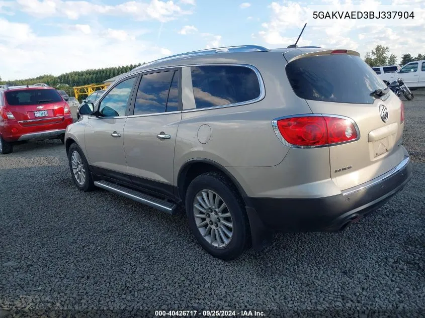 2011 Buick Enclave Cx VIN: 5GAKVAED3BJ337904 Lot: 40426717