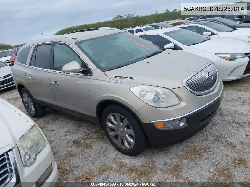 2011 Buick Enclave Cxl VIN: 5GAKRCED7BJ257814 Lot: 40494599