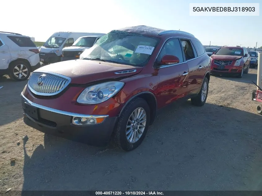 2011 Buick Enclave 1Xl VIN: 5GAKVBED8BJ318903 Lot: 40571220