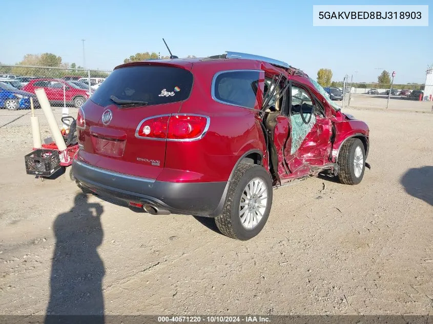 2011 Buick Enclave 1Xl VIN: 5GAKVBED8BJ318903 Lot: 40571220