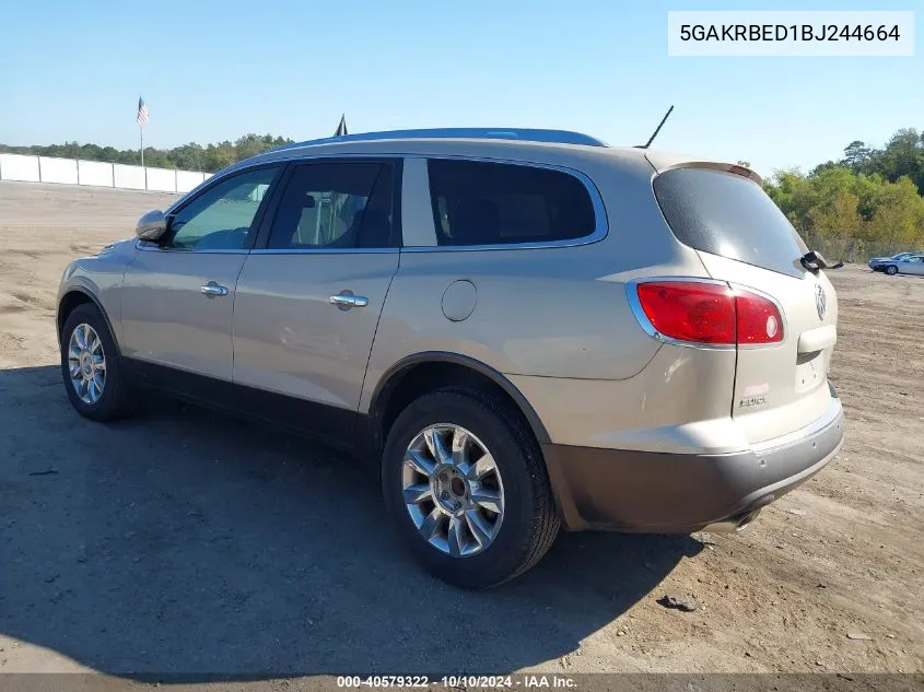 2011 Buick Enclave 1Xl VIN: 5GAKRBED1BJ244664 Lot: 40579322