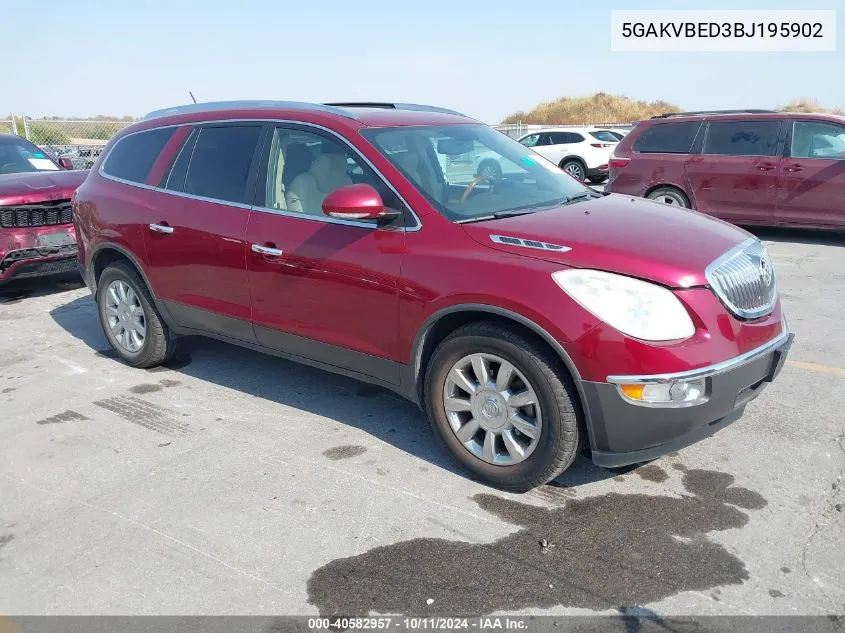 2011 Buick Enclave 1Xl VIN: 5GAKVBED3BJ195902 Lot: 40582957