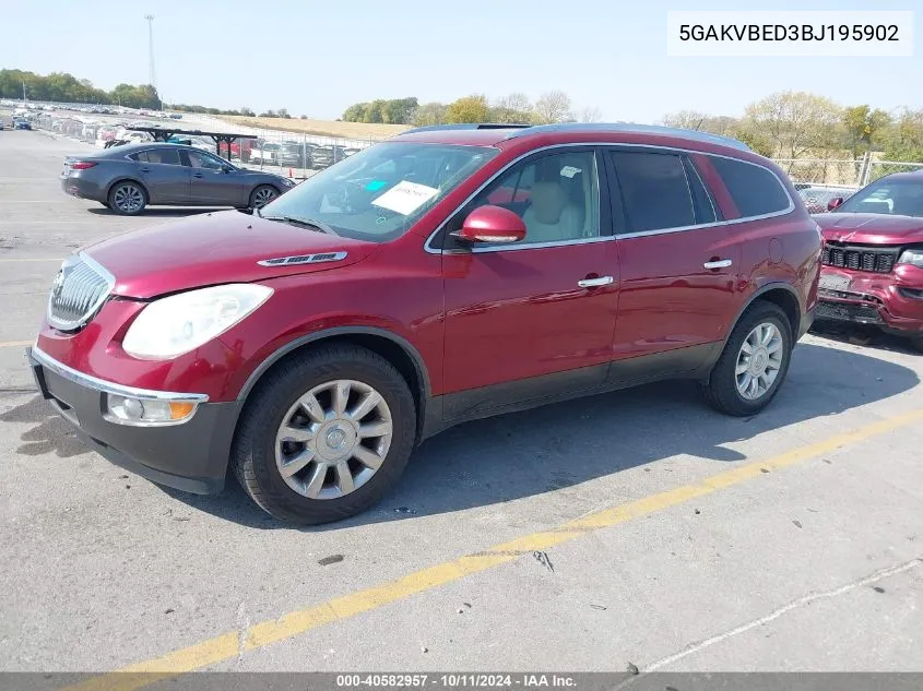 2011 Buick Enclave 1Xl VIN: 5GAKVBED3BJ195902 Lot: 40582957