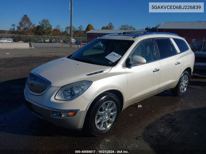 2011 Buick Enclave 2Xl VIN: 5GAKVCED6BJ226839 Lot: 40588617