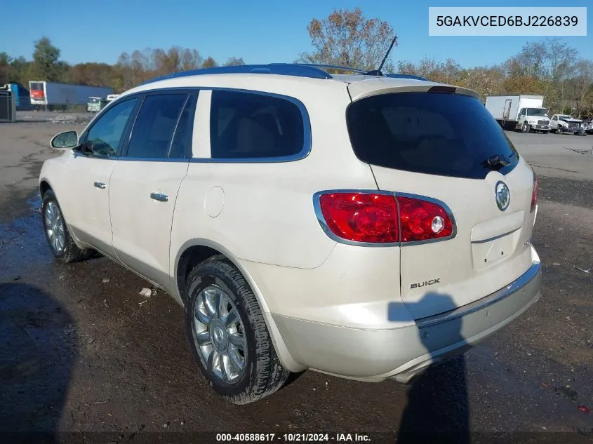 2011 Buick Enclave 2Xl VIN: 5GAKVCED6BJ226839 Lot: 40588617