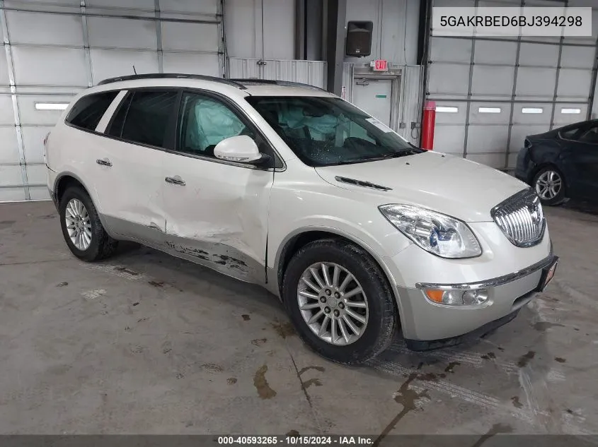 2011 Buick Enclave 1Xl VIN: 5GAKRBED6BJ394298 Lot: 40593265