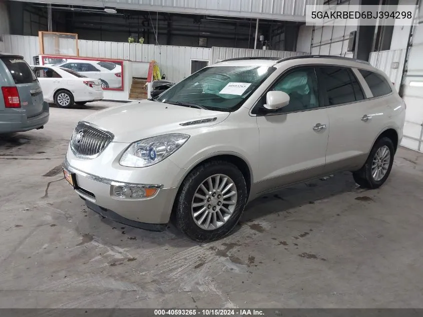 2011 Buick Enclave 1Xl VIN: 5GAKRBED6BJ394298 Lot: 40593265