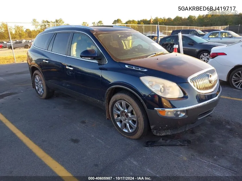 2011 Buick Enclave Cxl VIN: 5GAKRBED6BJ419717 Lot: 40605987