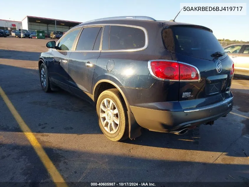 2011 Buick Enclave Cxl VIN: 5GAKRBED6BJ419717 Lot: 40605987