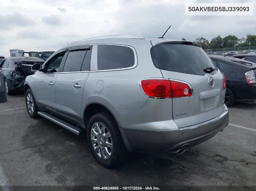 2011 Buick Enclave Cxl VIN: 5GAKVBED5BJ339093 Lot: 40624985