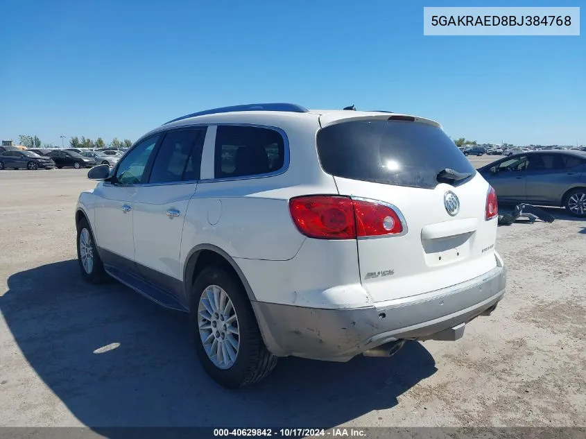 2011 Buick Enclave Cx VIN: 5GAKRAED8BJ384768 Lot: 40629842