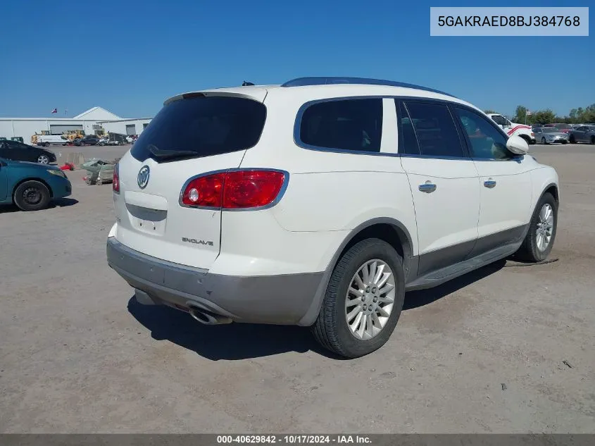 2011 Buick Enclave Cx VIN: 5GAKRAED8BJ384768 Lot: 40629842