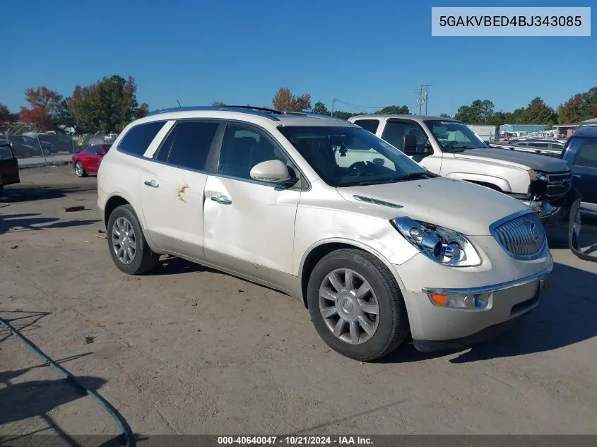 2011 Buick Enclave 1Xl VIN: 5GAKVBED4BJ343085 Lot: 40640047