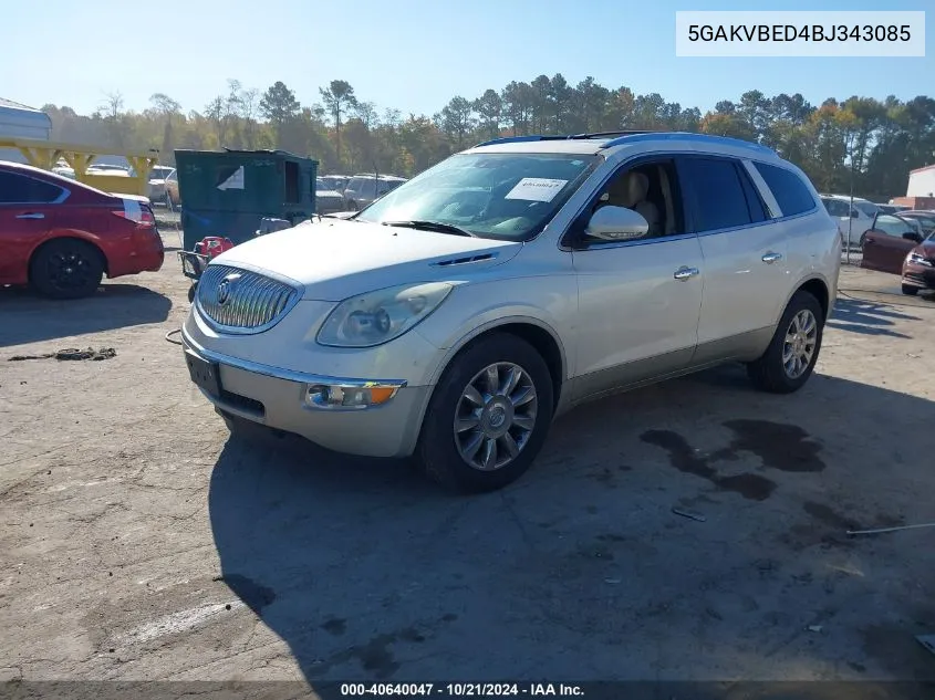 2011 Buick Enclave 1Xl VIN: 5GAKVBED4BJ343085 Lot: 40640047