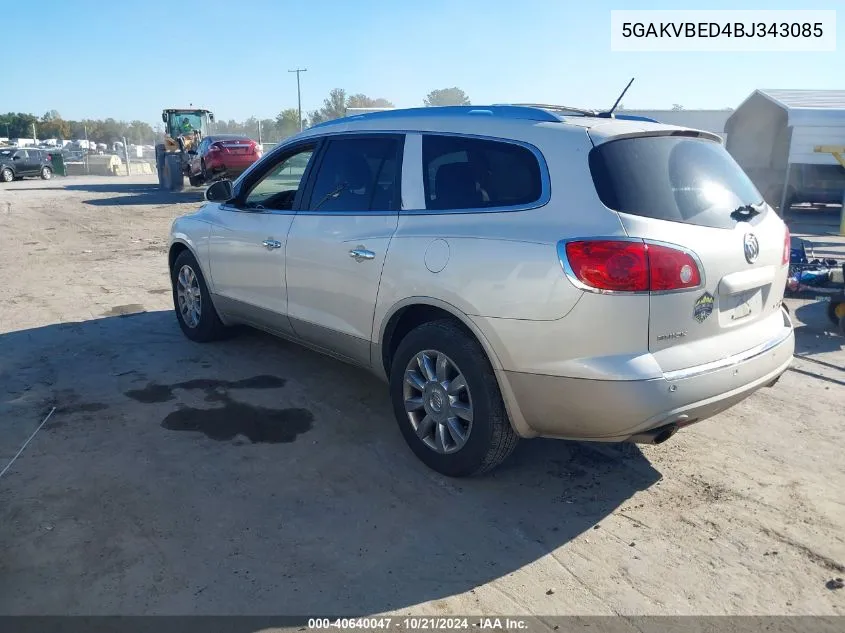 2011 Buick Enclave 1Xl VIN: 5GAKVBED4BJ343085 Lot: 40640047