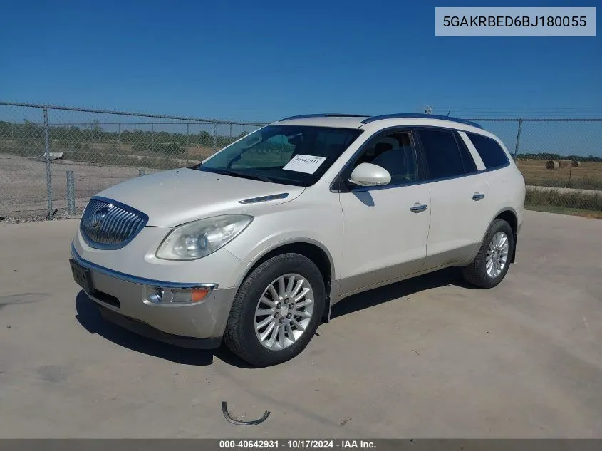 2011 Buick Enclave 1Xl VIN: 5GAKRBED6BJ180055 Lot: 40642931