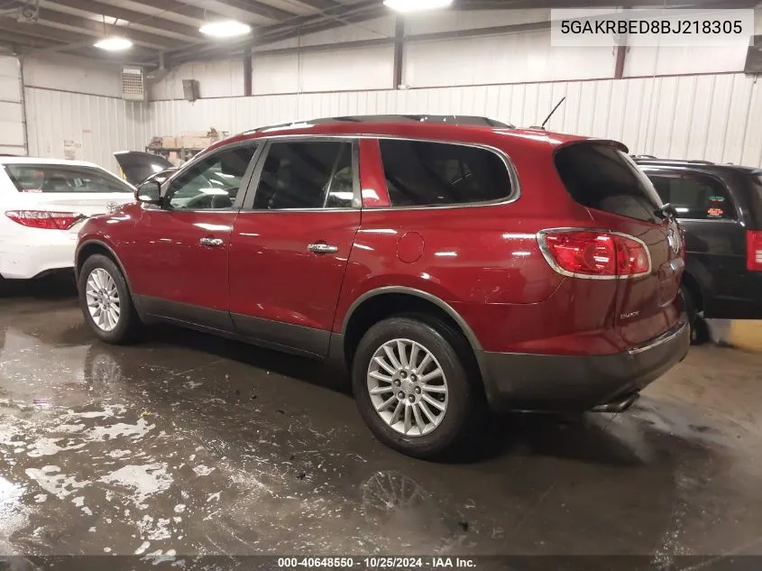 2011 Buick Enclave 1Xl VIN: 5GAKRBED8BJ218305 Lot: 40648550