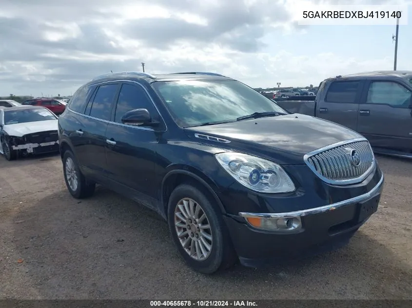 2011 Buick Enclave 1Xl VIN: 5GAKRBEDXBJ419140 Lot: 40655678