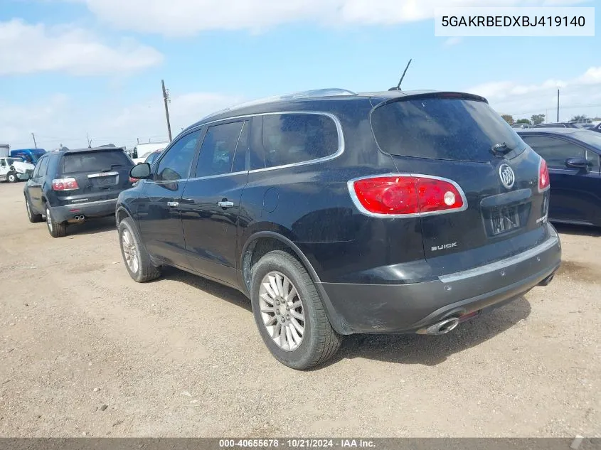 2011 Buick Enclave 1Xl VIN: 5GAKRBEDXBJ419140 Lot: 40655678