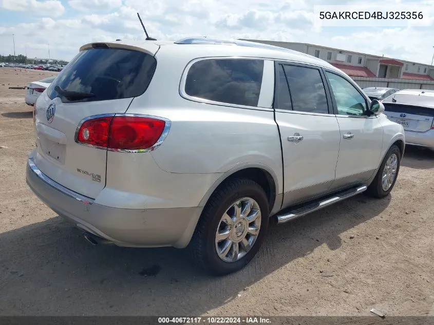 2011 Buick Enclave 2Xl VIN: 5GAKRCED4BJ325356 Lot: 40672117