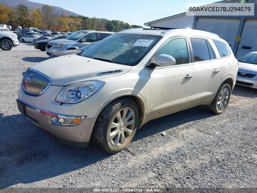 2011 Buick Enclave Cxl VIN: 5GAKVCED7BJ294079 Lot: 40675321