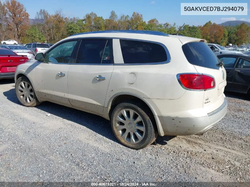 2011 Buick Enclave Cxl VIN: 5GAKVCED7BJ294079 Lot: 40675321