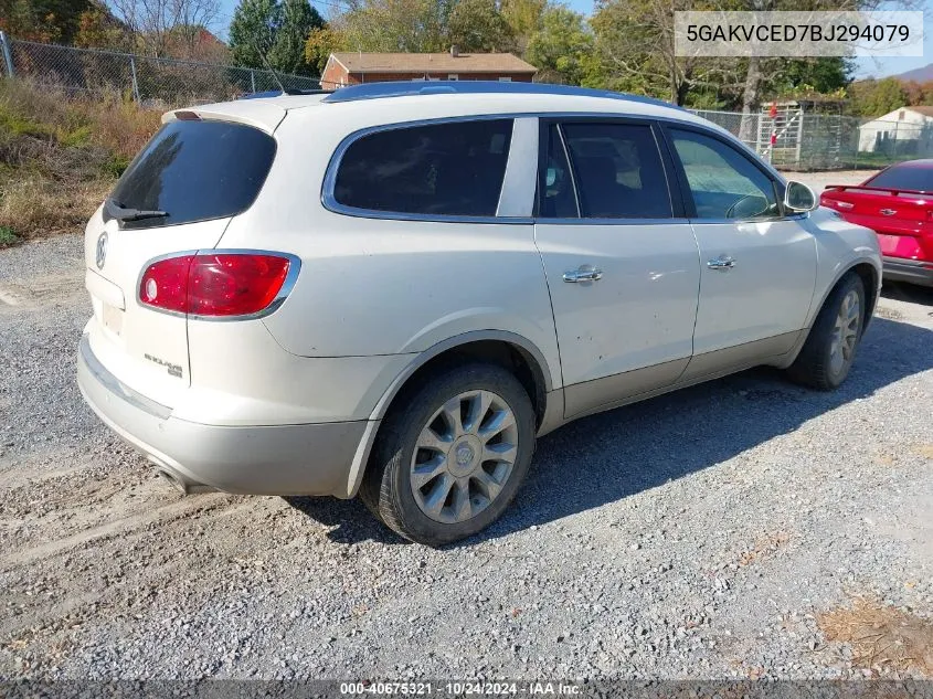 2011 Buick Enclave Cxl VIN: 5GAKVCED7BJ294079 Lot: 40675321